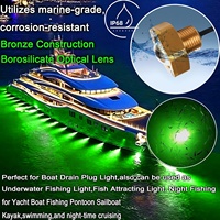 Accessoires d'éclairage pour bateau Kingshowstar, lumière LED en acier inoxydable 316L, 27W, étanche IP68, bouchon de vidange de bateau avec lumière, fournitures marines