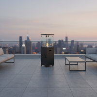 Hôtel Carré Extérieur Portable Jardin Gaz Patio Chauffage Foyers GPL Design Moderne Flamme Réelle Infrarouge Usine Vente Directe