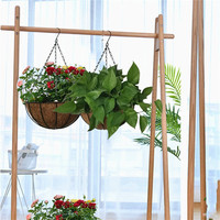 Étagère suspendue jardinière plante cintre décor Pots paniers modernes pour plantes Coco doublures jardinières boîte extérieure grande pêche