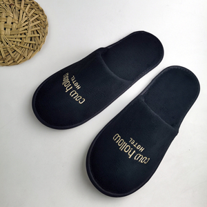 공장 맞춤 제작 호텔 슬리퍼, 두꺼운 EVA 밑창 및 테리/타월 갑피, 커스텀 로고 가능 - Product Image 4