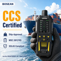 Détecteur de gaz marin 5 en 1 certifié CCS, portable, anti-explosion IP66, pour gaz toxiques CH4 O2 CO H2S CO2, avec pompe d'aspiration Bosean