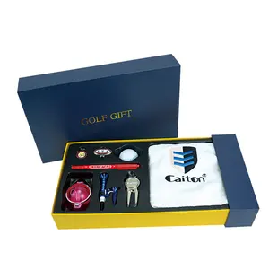 Toptan özel Golf hediyesi Set Golf topu işaretleyici çimen aracı Golf hediyesi kutu seti