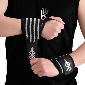 สายรัดข้อมือยกน้ำหนักแบบมีห่วงนิ้วโป้ง พร้อมโลโก้สั่งทำพิเศษ สำหรับออกกำลังกาย ฟิตเนส ระบายอากาศได้ดี ช่วยพยุงข้อมือ - Product Image 5
