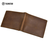 TILONSTAR TWW273 Produk Baru Dompet Lipat Pendek Dompet Uang Mewah Lapisan Atas Kulit Sapi Tempat Kartu Kredit RFID Dompet Kustom
