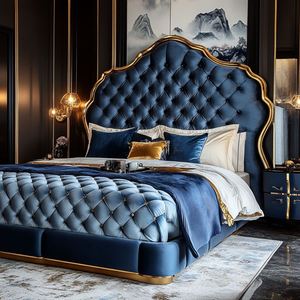 Cama de almacenamiento de dormitorio suave de tamaño doble moderno, muebles de Hotel para el hogar directos de fábrica, diseño sencillo y cómodo para apartamentos de madera - Product Image 3