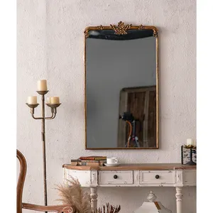 Commercio all'ingrosso disponibile nuovo specchio da parete in ferro decorazione retrò arte decorazione per la casa in metallo specchio da parete