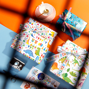 High Quality Wholesale 80g Birthday Art <b>Paper</b> <b>Tissue</b> 43*300cm Gift Luxury Custom Packaging <b>Wrapping</b> <b>Paper</b> Roll - Product Image 5