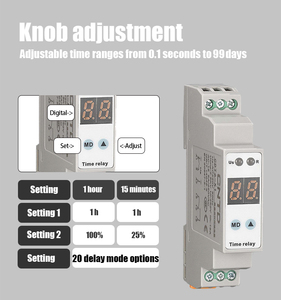 Cntd CDT6-X thu nhỏ hiển thị kỹ thuật số hẹn giờ Thời gian chuyển tiếp loại IP20 Mức bảo vệ AC/DC 24-240V 50Hz bảo vệ Epoxy - Product Image 3