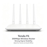 Routeur 300 Mbps Tenda F6, routeur sans fil 2,4 GHz, 4 antennes 5dBi, répéteur WISP, firmware anglais, routeur WiFi domestique, 4 antennes