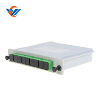 Répartiteur PLC de type cassette SC APC/UPC 1x4 1x8 1x16 1x32 1x64 avec prise en charge TCP, température de fonctionnement -40°C~85°C, 1260-1650nm