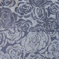 Tissu en denim jacquard tissé à motif floral rose pour jeans, sacs et chaussures - Fournisseur en gros