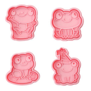 <span class=keywords><strong>Grenouille</strong></span> série plastique écologique Biscuit moule <span class=keywords><strong>grenouille</strong></span> assis 3D dessin animé bricolage imprimé <span class=keywords><strong>emporte</strong></span>-pièces pour la fête - Product Image 4