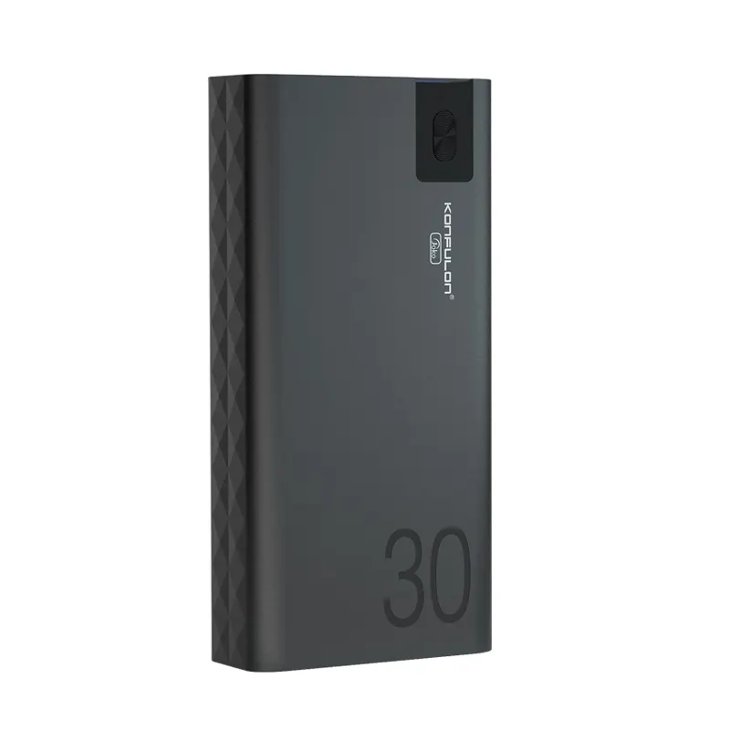 Konfulon Nova chegada 2024 produtos 3 Portas USB banco de energia portátil 30000 mAh Alta Capacidade Battery Pack Power com display LCD
