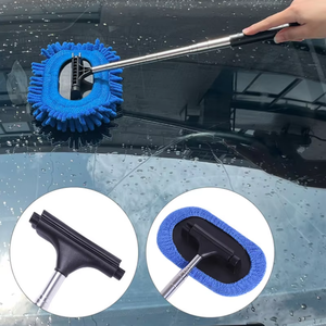 Strumento 3 in 1 per Lavaggio <span class=keywords><strong>Auto</strong></span> con Spazzola Telescopica per Finestrini e Specchietti, Nuovo Tergicristallo per Pulizia Parabrezza - Product Image 6