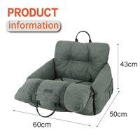 Bobbypet – siège auto pour animaux de compagnie Offre Spéciale, portable, voyage, voiture, transporteur, lit, imperméable, rehausseur de chien, avec 2 laisses réglables pour chiens