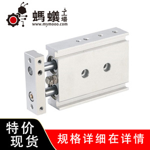 Cylindre à double tige série Cxs, corps en aluminium, 6 à 32 mm, type de base, remplacement Airtac Tr - Product Image 5