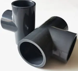 1/2 ''3/4'' 1 ''kaus plastik pipa fitting PVC 3 Inch 90 derajat Tee UPVC Tee untuk pasokan air