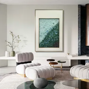 Dekorasi rumah karya seni kaca akrilik kustom seni dinding lukisan 3D buatan tangan abstrak karya seni Media campuran mewah