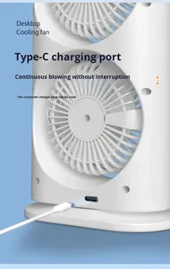 Wholesale Hot-Selling Desktop Air <b>Conditioner</b> Fan 5-Hole 3-Hole Spray Cooling Cooler Water Ambient Light Rechargeable - Product Image 2