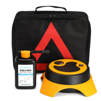 Kit de réparation de pneus avec pompe à air PP monocylindre pour voiture, avec mastic, outil de secours multifonctionnel OLIVER Fit Gift Pack