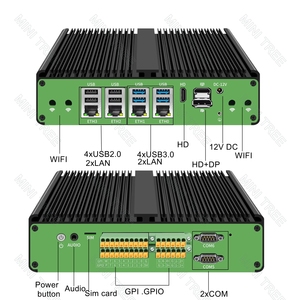 <span class=keywords><strong>Mini</strong></span> PC Industrial Integrado I7 de 4 Gigabit LAN, Sin Ventilador, X86, RS232 COM, Edge Computing, IoT <span class=keywords><strong>Gateway</strong></span>, Linux, Win11, Barebone, IPC - Product Image 6