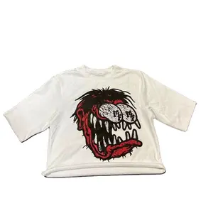 Camiseta de corte grande J02 personalizada de alta qualidade 100% algodão peso pesado 280 gramas Streetwear masculina padrão de estampa exclusivo