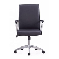 Chaise d'ordinateur de bureau ergonomique en cuir à haut dossier