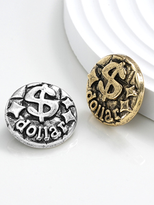 Metallo Vintage segno del dollaro <span class=keywords><strong>bottoni</strong></span> per la decorazione di abbigliamento unico stile retrò accessori di abbigliamento - Product Image 2