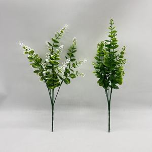 Bán Buôn Nhà Màu Xanh Lá Cây Nhà Máy Trang Trí Đa Thân Cây Sống Động Như Thật Nhân Tạo Bạch Đàn Chi Nhánh Cho Bữa Tiệc Gia Đình Và Trang Trí Đám Cưới - Product Image 5