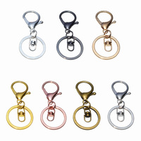 Porte-clés en métal or rose vente au comptant avec grand fermoir mousqueton élégant pour la conception de boucle