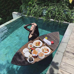 फैशन नई शैली शेयर कस्टम सफेद पत्ता वियतनाम अस्थायी अस्थायी पूल फोम के लिए रतन ट्रे - Product Image 5