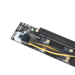 Adaptateur 2 ports SlimSAS 8i x2 vers PCIe 4.0 x16, <span class=keywords><strong>carte</strong></span> Riser SFF8654 GEN4 pour <span class=keywords><strong>carte</strong></span> graphique réseau GPU, câble d'alimentation 6 broches - Product Image 2
