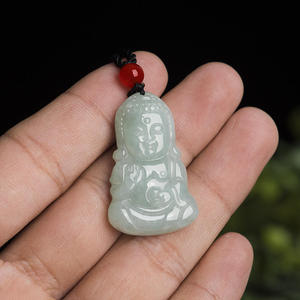 Colgante de Jadeíta Natural de Myanmar con Buda, Estilo Chino UNISEX, Regalo Budista con Certificado de Tasación FG32 - Product Image 3