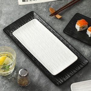 Japanische rechteckige Keramik platten aus Keramik, Sushi-Serviert abletts für Restaurants, moderne lange Teller für Zuhause und Hotel - Product Image 1
