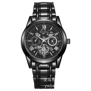 Montre pour homme, montres à bracelet creux, montres à quartz tendance, acier inoxydable, étanches, lumineuses, montres mécaniques pour homme, montres de créateur - Product Image 5