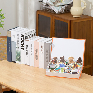 Modern Simple Magnetic Openable <strong>Book</strong> <strong>Box</strong> Hotel Living Room Decoration Fairy Animal Music Cross Angel <strong>Book</strong> Stopper Paper Storage - Product Image 2