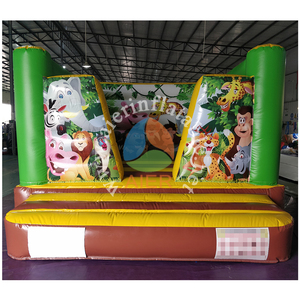 <span class=keywords><strong>Castillo</strong></span> Inflable con Temática de Mini Jungla Safari, con Estampados de Animales de Dibujos Animados, <span class=keywords><strong>para</strong></span> Fiestas Infantiles, Alquiler de Parques Infantiles <span class=keywords><strong>para</strong></span> Eventos - Product Image 1