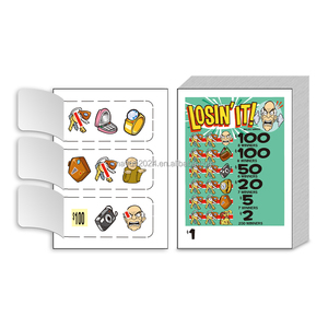 Billets à gratter personnalisés à 3 fenêtres - Impression numérique - Cartes de jeu promotionnelles pour loteries - Product Image 1