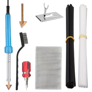 Kit de soudage plastique 110V/220V 60W, kit de réparation de <span class=keywords><strong>pare</strong></span>-chocs de voiture avec 40 tiges de soudage et 2 embouts de <span class=keywords><strong>fer</strong></span> à <span class=keywords><strong>souder</strong></span> pour la réparation de carrosserie automobile - Product Image 1