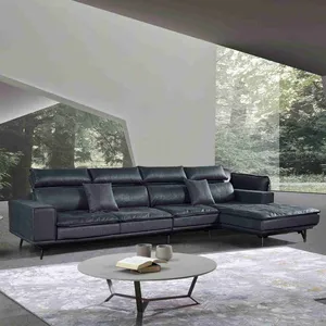 Wohnzimmersofa modern geteiltes Couch-Wohnzimmersofa Ledersofa-Set Möbel Wohnzimmer