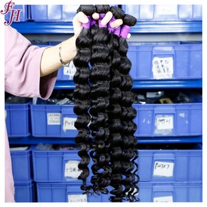 ผู้จัดจำหน่ายผมแท้ FH ขายส่งผมแท้แบบจัดเรียงเกล็ดผม  วิกผมลอนลึกแบบดิบ  ผมแท้บราซิลแบบเป็นมัด - Product Image 1