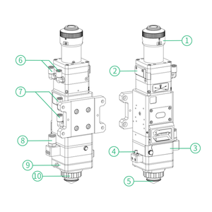 Tête de coupe Raytools BT240S/ BM110/BM111 Tête de coupe laser à fibre 3.3KW - Product Image 4