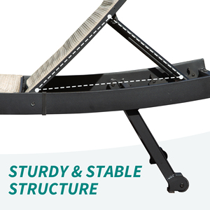 Ensemble <span class=keywords><strong>de</strong></span> 2 chaises longues <span class=keywords><strong>de</strong></span> patio, chaises longues d'extérieur, chaise longue <span class=keywords><strong>de</strong></span> piscine en aluminium avec roulettes pour la piscine, la plage et le <span class=keywords><strong>bain</strong></span> <span class=keywords><strong>de</strong></span> <span class=keywords><strong>soleil</strong></span> - Product Image 5