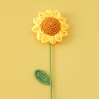 Amigurumi fait main, tige de marguerite unique et colorée, fleur positive et lumineuse, cadeau pour vase et décoration de table