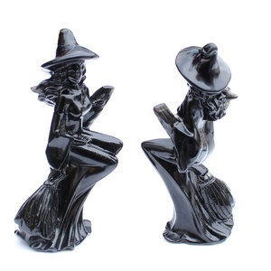 คริสตัลออบซิเดียนธรรมชาติแกะสลักด้วยมือขนาด10ซม. สำหรับตกแต่งฮาโลวีน - Product Image 4