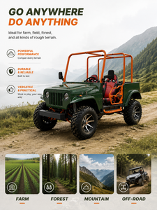 Buggy utilitaire à essence pour adultes de 200 cm3, roues en alliage de 10 pouces, charge utile de 300 kg, amortisseurs à air, freins hydrauliques, démarrage à clé, véhicule tout-terrain - Product Image 3
