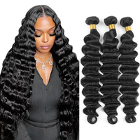 Vente en gros de cheveux naturels non teints pour tresses profondes, sans trame, tresses synthétiques, 100% cheveux humains bruts vierges brésiliens Remy de grade 10A