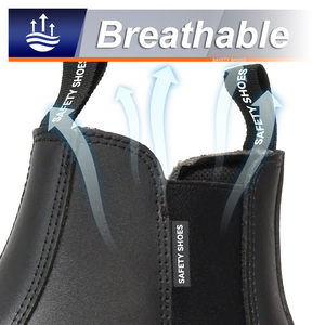 JIANKUN CE S3 SR High Cut Safety Work <strong>Boots</strong> Steel Toe for <strong>Men</strong> Breathable Waterproof Smooth Leather Shoes Anti-Puncture PU Sole - Product Image 5