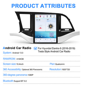 Navihua Hot Sales 10.4 inch Android <b>Car</b> Radio Multimedia Carplay GPS DSP Auto Stereo <b>DVD</b> <b>Player</b> for Hyundai Elantra 2016-2019 - Product Image 6