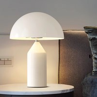 Lampe de table moderne en forme de dôme électrique, en métal doré et noir, LED, pour l'éclairage de chevet dans les hôtels de luxe